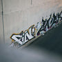 black blue and white graffiti