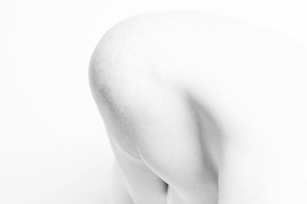 grayscale photo of naked woman
