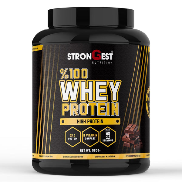 Whey Protein 960 Gr 32 Servis Çikolata Aromalı %100 Whey Protein Tozu