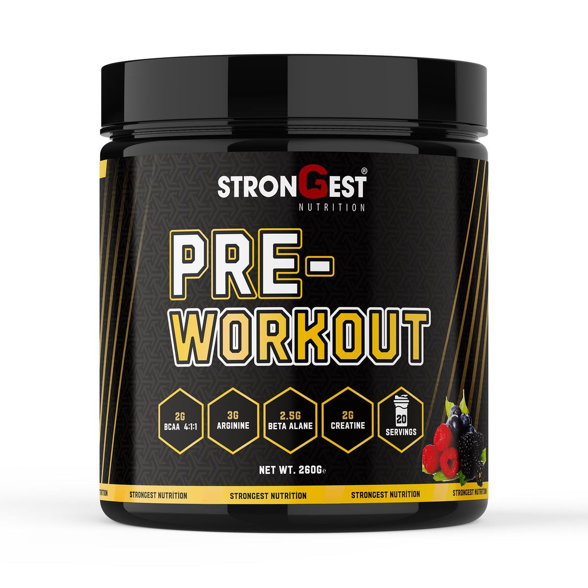 Pre-Workout 260 Gr 20 Servis Kırmızı Orman Meyve Aromalı