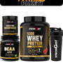 Fitness Paketi, Çilekli Whey Protein, Creatin, Bcaa Ve Shaker Dörtlü Kombinasyon