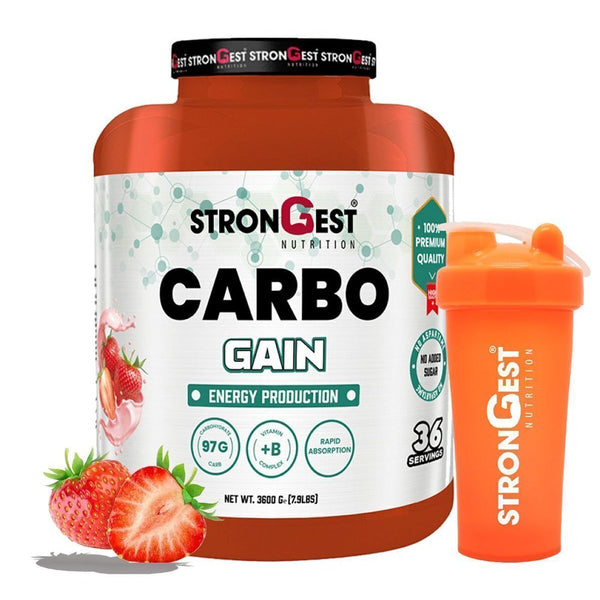 Carbo Gainer 3600 gr Kilo Almaya Yardımcı Yüksek Karbonhidrat Değerli Çilek Aromalı