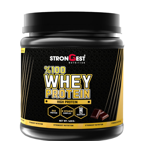 Whey Protein 420 Gr 14 Servis Çikolata Aromalı %100 Whey Protein Tozu